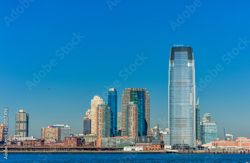 Jersey City Cityscape with Skyscrapers and Pier. NJ, USA © Mindaugas Dulinskas