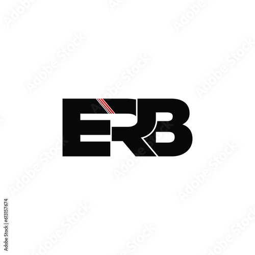 ERB letter monogram logo design vector