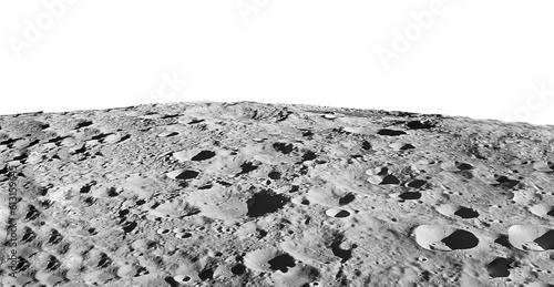 Moon surface on transparent background. Elements of this image furnished by NASA. photo