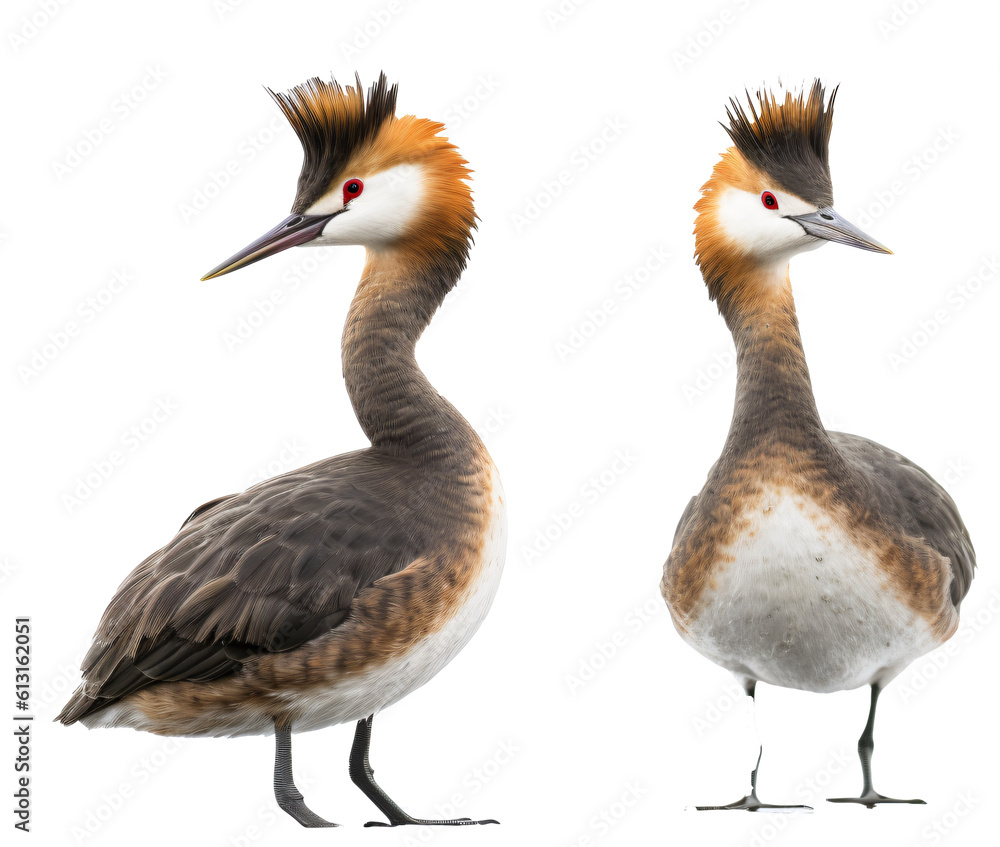 Lapwing isolated on the transparent background PNG. AI generative.