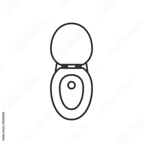Toilet icon in line style, vector illustration