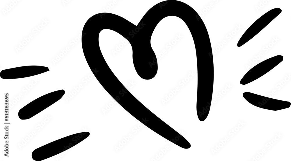 Doodle Swash Black Thin Line Set Include Heart, Stroke, Circle, and Arrow Sign. Hand drawn Doodle Swash Black Thin Line Set Include Heart, Stroke, Circle, and Arrow Sign. Hand drawn