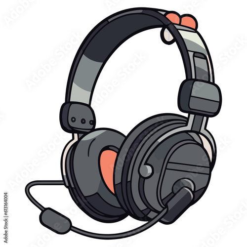 black headphones design photo