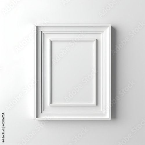 White frame  blank sheet of paper for writing. Minimalism