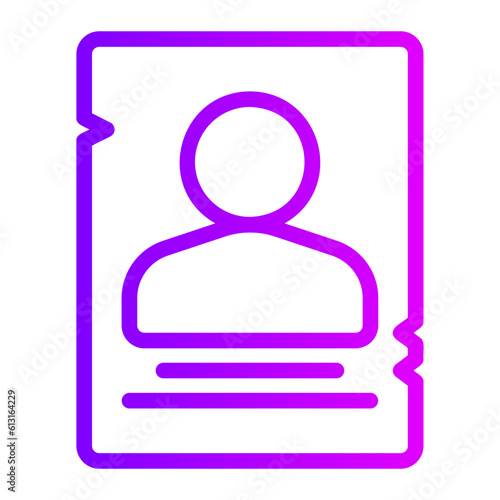 wanted gradient icon