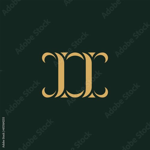 letter d logo design with luxury style © Delucy