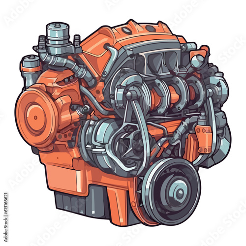 Futuristic engine illustration