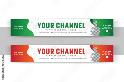 professional unique YouTube cover Thumbnail and modern YouTube Channel Banner art Design, Creative business Vector corporate with social media service for you
