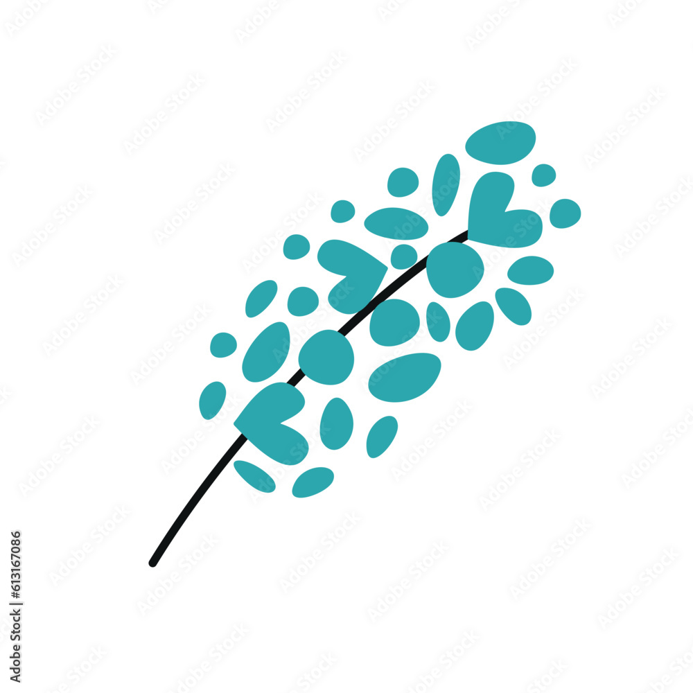 Flat hand drawn vector illustration of flower Flat hand drawn vector illustration of flower