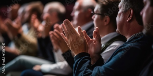Hands Clapping at an Indoor Conference or Show Generative AI