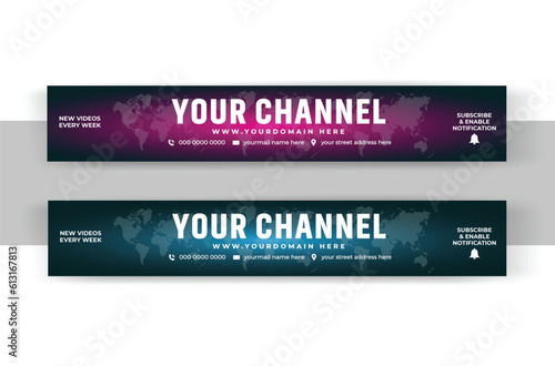 professional unique YouTube cover Thumbnail and YouTube Channel Banner Design, Creative business Vector corporate with social media service