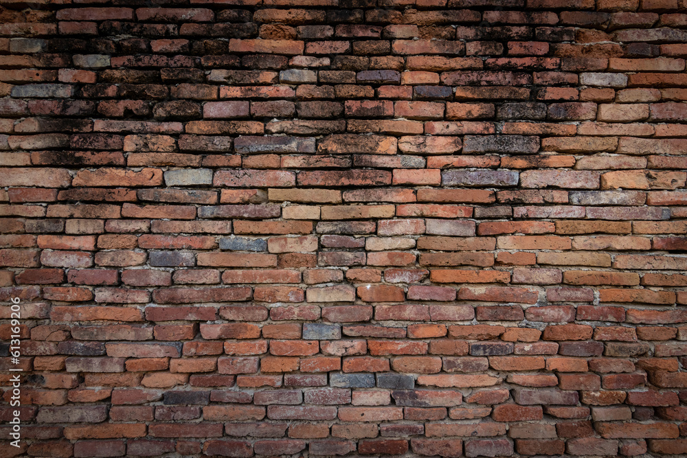 Old brick wall with stains. Dirty brick walls that are not plastered background and texture. Background of old vintage brick walls. Old brick wall with stains. Dirty brick walls that are not plastered background and texture. Background of old vintage brick walls.
