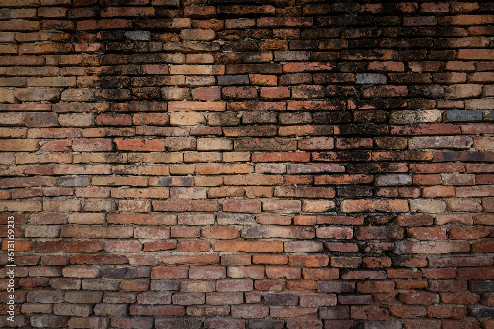 Old brick wall with stains. Dirty brick walls that are not plastered background and texture. Background of old vintage brick walls. Old brick wall with stains. Dirty brick walls that are not plastered background and texture. Background of old vintage brick walls.