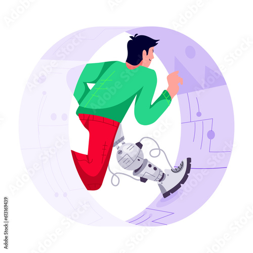 Robot Running