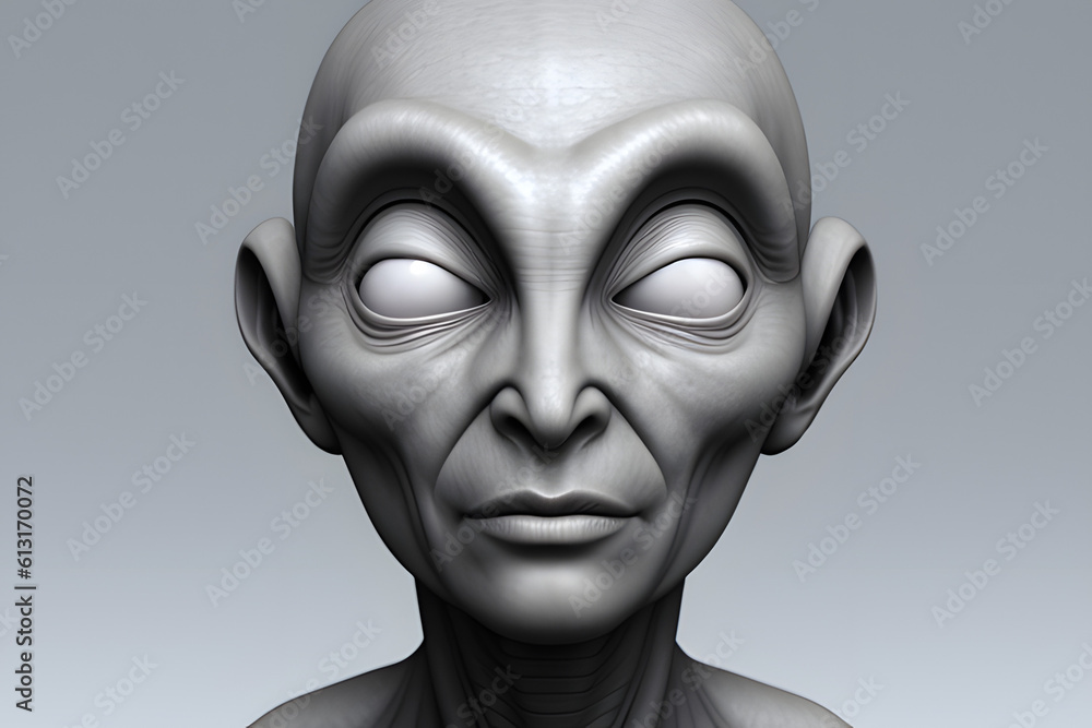 Portrait of an alien. Generative AI Portrait of an alien. Generative AI