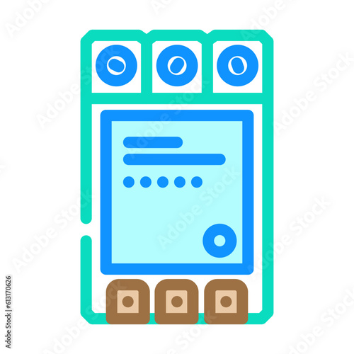 relay electronic component color icon vector. relay electronic component sign. isolated symbol illustration