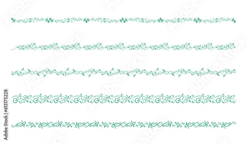set of vintage vector borders suitable for pattern lines, calligraphy and page margins