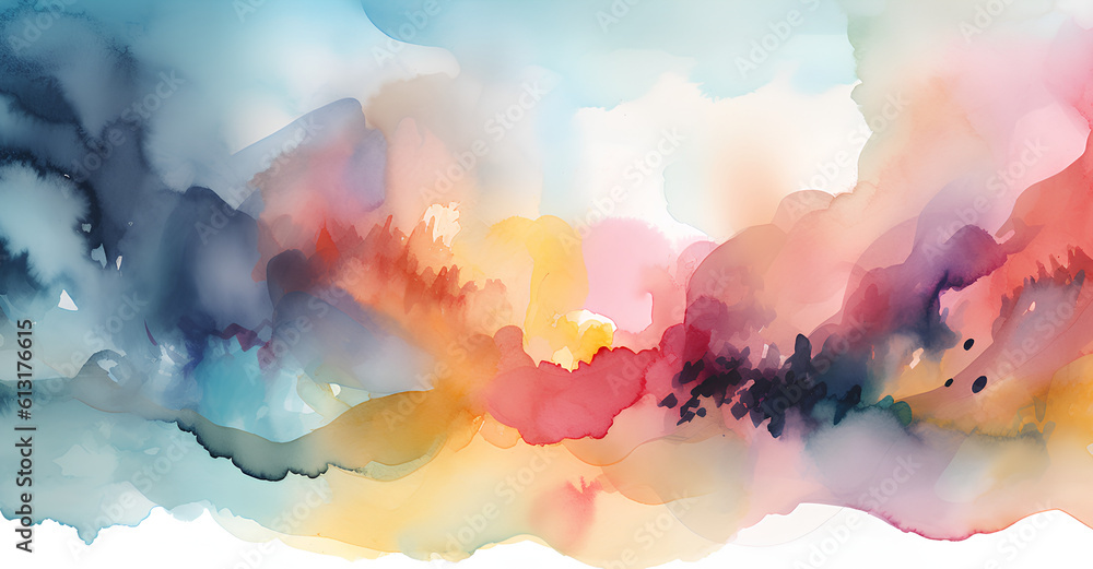 abstract composition inspired by the art of watercolor painting, focusing on delicate brushstrokes, soft gradients, and translucent layers. Aim to capture the ethereal and expressive qualities of wate abstract composition inspired by the art of watercolor painting, focusing on delicate brushstrokes, soft gradients, and translucent layers. Aim to capture the ethereal and expressive qualities of wate