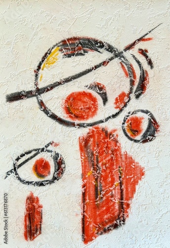 warm, Kreide, Kunstdruck, rot, Kommunikation, Beziehung, Glaube, spirituell, Kraftbild, Freude, Power