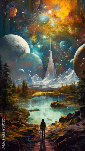 Celestial Symphony: Exploring the Cosmos. Generative AI © AIproduction