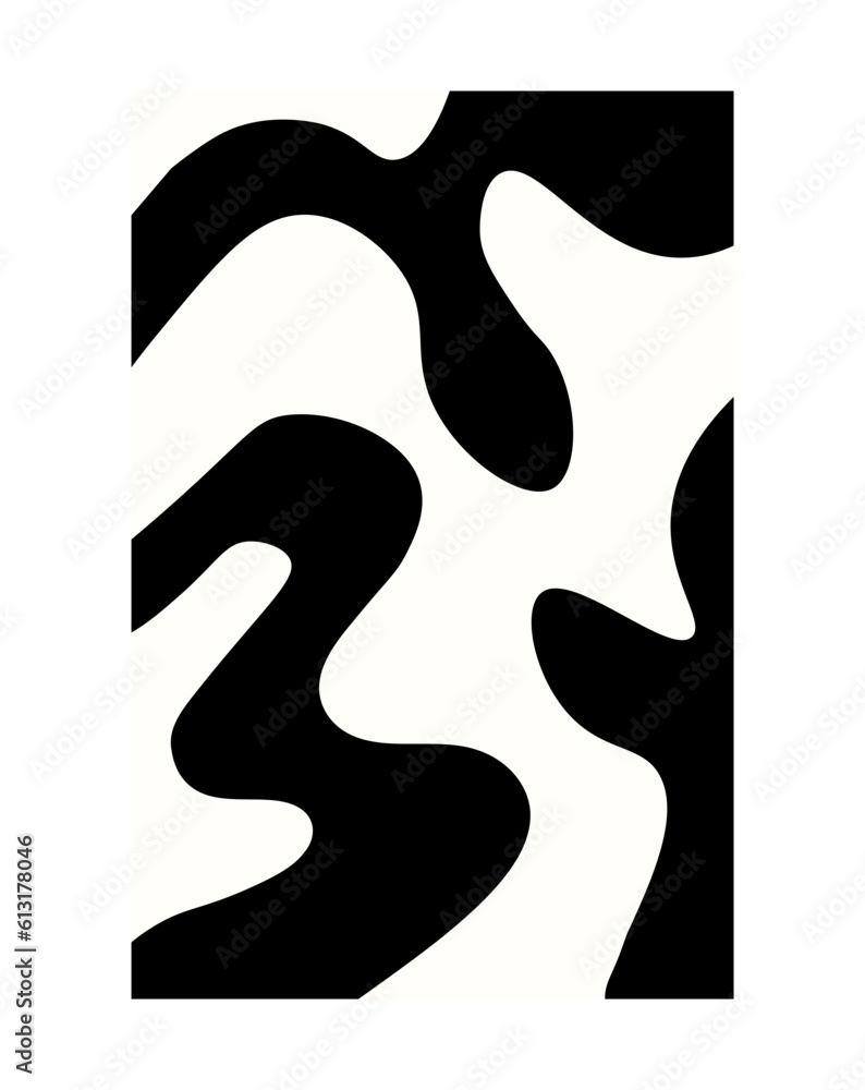 Abstract poster design. Modern wall art with organic irregular geometric shapes. Minimalistic image for creative design Abstract poster design. Modern wall art with organic irregular geometric shapes. Minimalistic image for creative design
