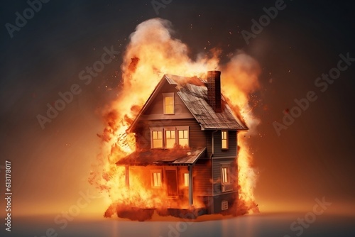 House on fire and the importance of home insurance, Generative Ai