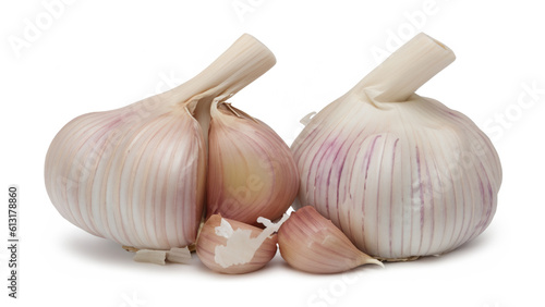 garlic isolated on white background