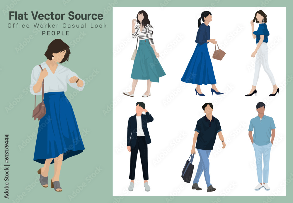 Summer Office Worker Cool Tone Cool Commute Clothes People Collection