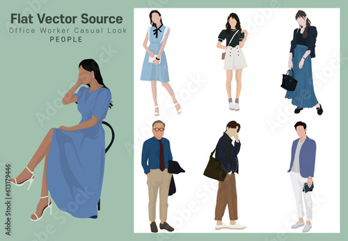 Summer Office Worker Cool Tone Cool Commute Clothes People Collection
