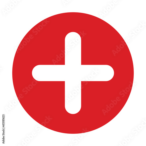 plus icon red isolated | first aid icon | health sign