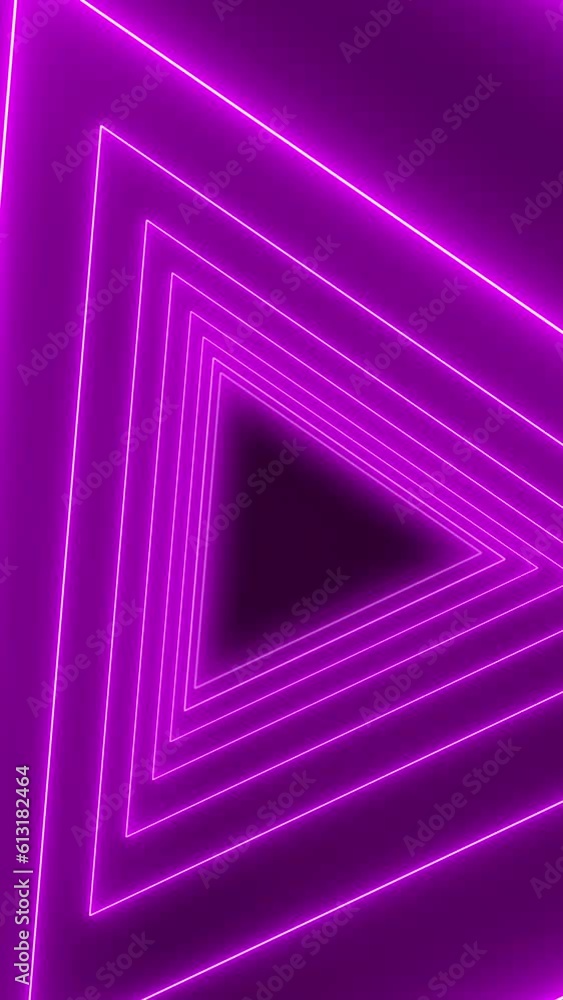 Vertical video animation of many triangles in neon magenta on dark background. - abstract background - seamless loop Vertical video animation of many triangles in neon magenta on dark background. - abstract background - seamless loop
