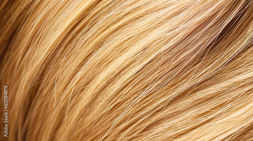 Texture of blond hair. Close-up of women's hair. Background image.
