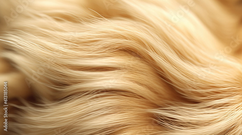 Texture of blond hair. Close-up of women s hair. Background image.