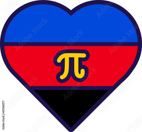 Free Download Outline Flag Heart Polyamory Pride Icon - GFXLoad