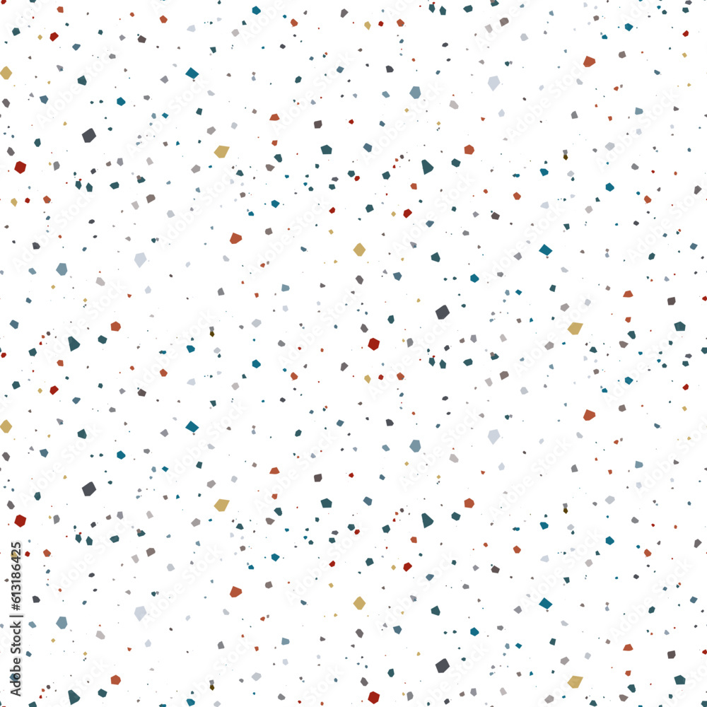 Terrazzo Chaotic Dots Seamless Pattern