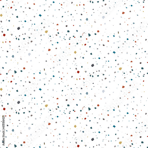 Terrazzo Chaotic Dots Seamless Pattern
