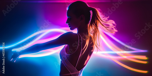 dancing girl in the nightclub - generative A
