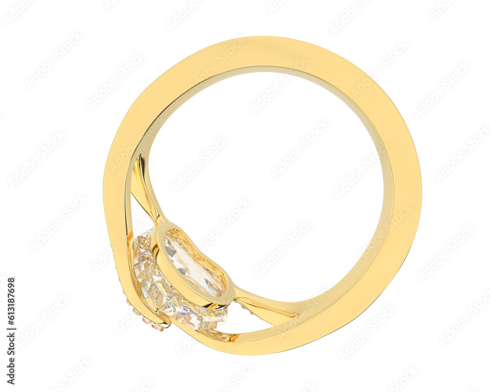 Jewelry on transparent background. 3d rendering - illustration Jewelry on transparent background. 3d rendering - illustration