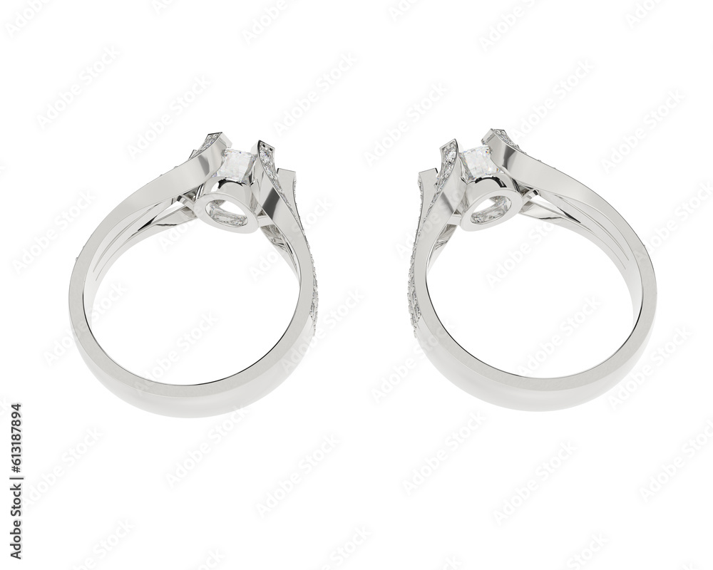 Jewelry on transparent background. 3d rendering - illustration Jewelry on transparent background. 3d rendering - illustration