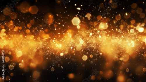 A mesmerizing abstract background featuring shimmering gold dust particles, creating a luxurious and captivating visual