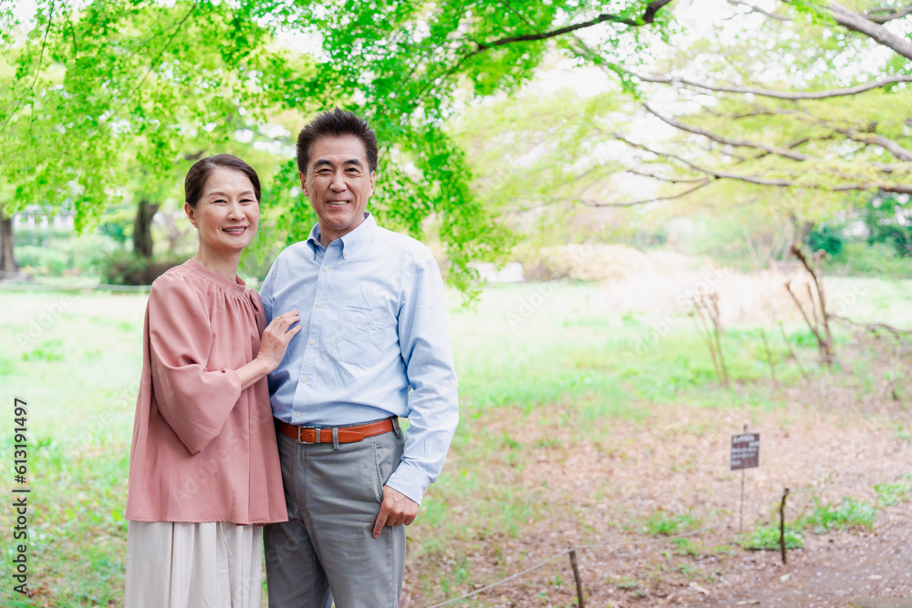笑顔のシニア夫婦 笑顔のシニア夫婦