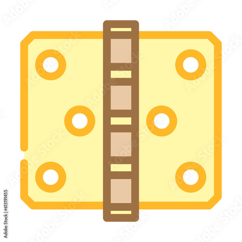 hinge hardware furniture fitting color icon vector. hinge hardware furniture fitting sign. isolated symbol illustration