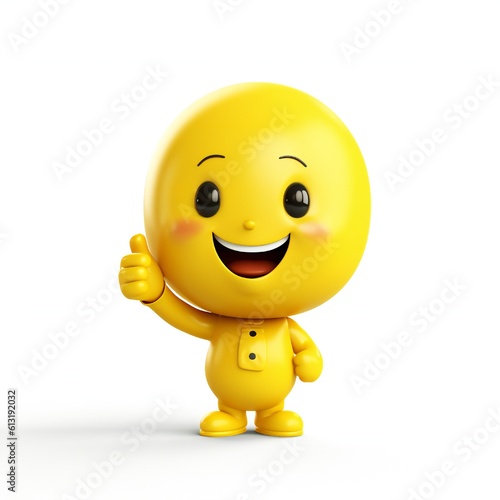 Cute smiley face baby showing ok sign on white background Generative AI