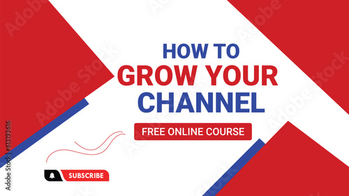 Grow your youtube channel thumbnail template design