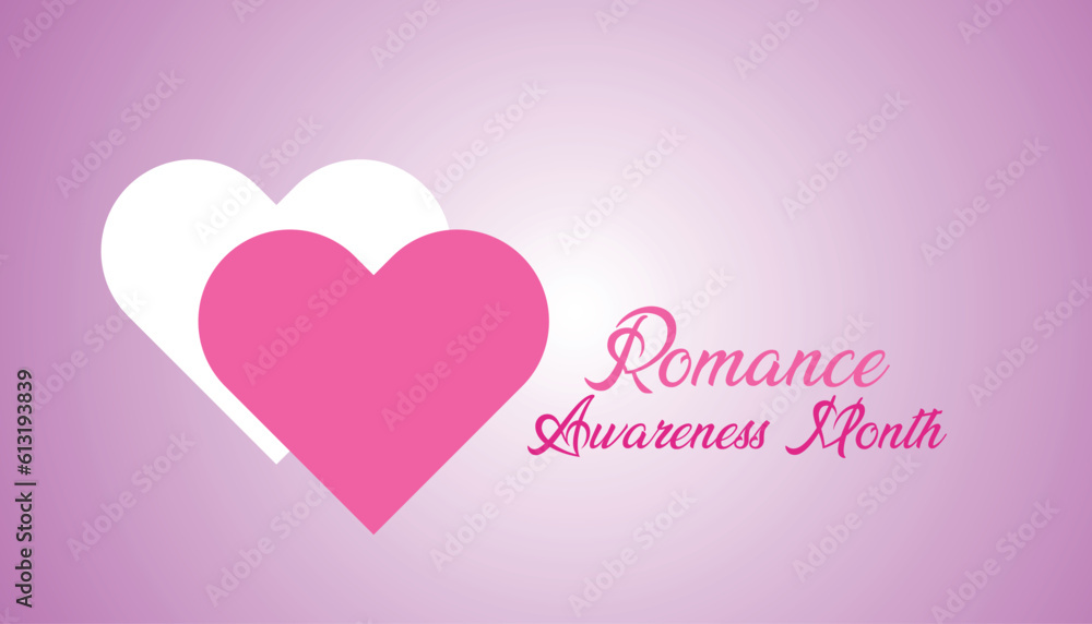 August is romance awareness month.banner design template Vector illustration background design.