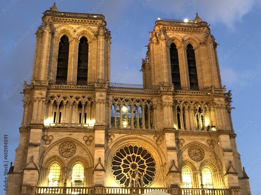 Beautiful building of Notre Dame de Paris in Paris, France
