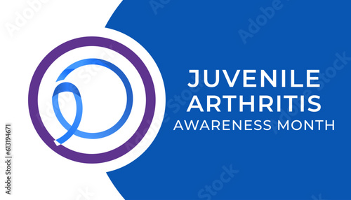 Juvenile Arthritis awareness month is observed every year in July. The most common symptoms of the disease are joint swelling, pain and stiffness. Vector illustration