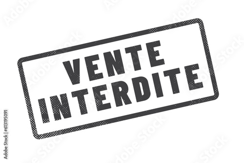 tampon vente interdite