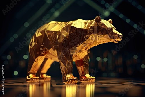 Economy on the Bear: Bearish Trend of Bitcoin Crypto Currency in Gold Futuristic Market, Generative AI