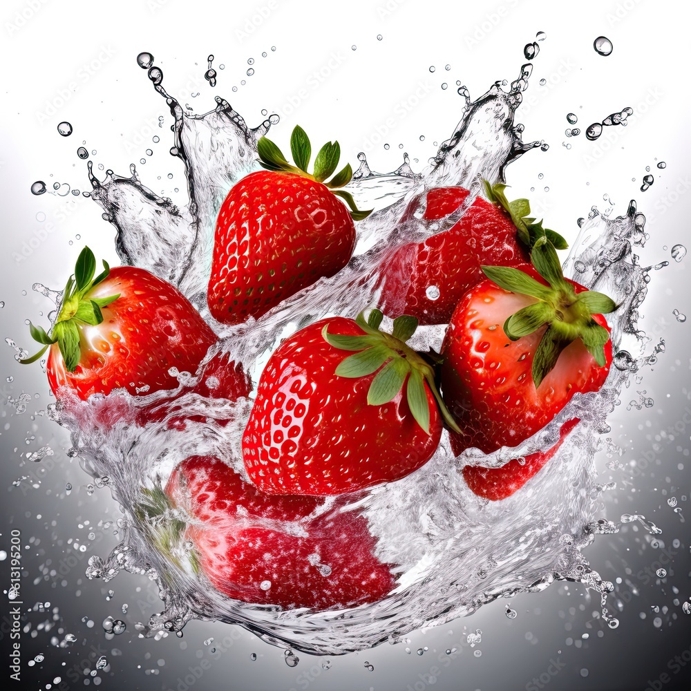 Fototapeta premium Tantalize Your Appetite with Fresh and Ripe Strawberries - Fondo de Fresas MÃ¡gico. Generative AI